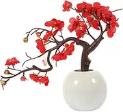 Cherry Blossom Decor Branch Artificial Plant Bonsai Fake Potted Plant for Home Office Decor