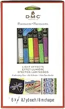 DMC Light Effects Floss Pack 8.7yd 6/Pkg, Fluorescent