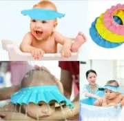Baby Shower Hat Adjustable Kids Shampoo Bath Cap Wash Hair Waterproof Ear Shield