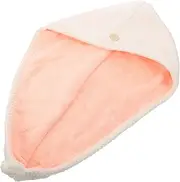 SOESFOUFU Womens Fleece Hair Drying Wrap Towel Portable Head Wrap with Button Design for Quick Water Absorption Lightweight and Convenient for Home and Travel Use
