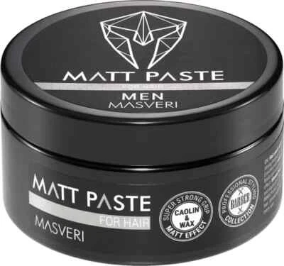 Masveri Men Matt Paste Professional Styling Super Strong Grip Caolin & Wax 100ml