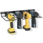 Drill Storage Rack Wall Mount Garage Heavy Duty Metal Tool Shelf Drill Organizer