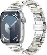 Zkius Compatible with Apple Watch Bands 44mm 45mm 49mm 42mm 46mm 40mm 41mm 38mm, Stainless Steel Apple Watch Strap for Women and Men for Ultra 2 1, SE, Series 10 9 8 7 6 5 4 3 2 1(Watch Not Included)