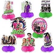Zombies 3 Honeycomb Centerpiece - 8pcs Zombies 3 Themed Birthday Party Table Decorations