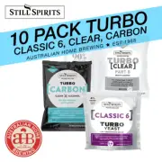 10x Still Spirits Turbo Classic 6 Yeast, Turbo Carbon & Turbo Clear home brew