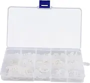 Zerodeko 260Pcs Nylon Sealing Washer Assortment Gasket Accessories for Various Applications Smooth Surface Wear and Corrosion Resistant High Hardness for DIY
