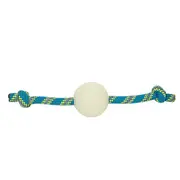 Chew King Glow In The Dark Rope Ball Dog Toy