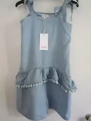 Girls Seed Heritage chambray Jumpsuit Playsuit Size 8 NWT
