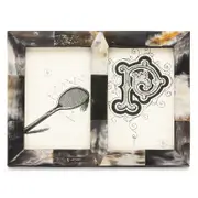 Pigeon & Poodle Essen Horn Double Frame, 4 x 6