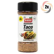 2x Shakers Badia Taco Seasoning | 2.75oz | Gluten Free! | MSG Free! | Sazonador