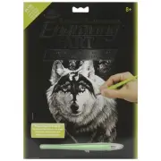 3 Pack Royal & Langnickel(R) Silver Foil Engraving Art Kit 8"X10"-Dragon Wolf SI