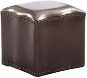 Upholstered Leather Pouf Stool Sofa Living Room Coffee Table