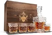 Don Vassie Luxury Whisky Decanter Set with 4 Glasses-DAINTREE RAINFOREST