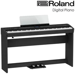 『Roland 樂蘭』極具現代時尚外觀數位鋼琴 FP-60X 黑色套裝組 / 含原廠琴架、琴椅、三踏板 / 公司貨保固