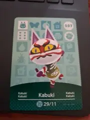 Genuine Animal Crossing Amiibo Card - Kabuki #037