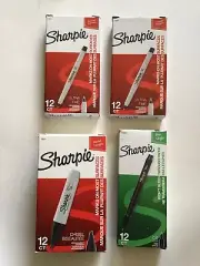 Sharpies Marker Chisel Tip Point x12 Pen Ultra Fine x24 (2 Boxes) And Pens x12