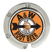 A&W A and W Root Beer Purse Hanger Foldable Hook Handbag Table Bag Holder Metal