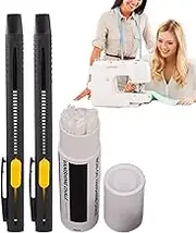 yanzisura Fabric Markers for Quilting,2-pieces Water Soluble Fabric Markers - with Replaceable Refills, Embroidery Marking Pencil for Artists Quilters Designers Tailors Sewists Beginners