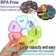 New Portable 7 Day Weekly Pill Box Pill Case Tablet Holder Medicine Organiser UK