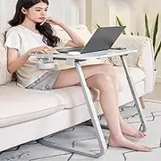 Bed Laptop Table Folding TV Tray Table and Cup Holder with 6 Height Adjustments The Original TV Tray for Working Reading Writing, Eating, Watching Movies