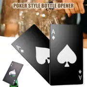 Black Stainless Steel Ace of Spades Poker Card Novelty Bottle Opener Bar Tool PR