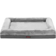 Paws & Claws 103cm Winston Walled Orthopedic Bed Pet Dog Mattress Large Grey