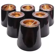 Black Lamp Shades with Gold Lining Clip on Light Shades Candle Chandelier7537