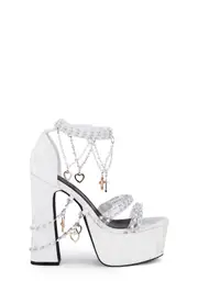[Sugar Thrillz] Holy Revelation Platform Heels - White