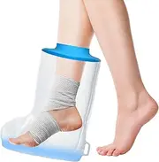 Waterproof Foot Cover for Shower Adult, Non-Slip Padding Bottom Foot Cast Covers Watertight Foot Shower Protector Post Surgery for Ankle/Toe Surgery, Broken Foot and Wound