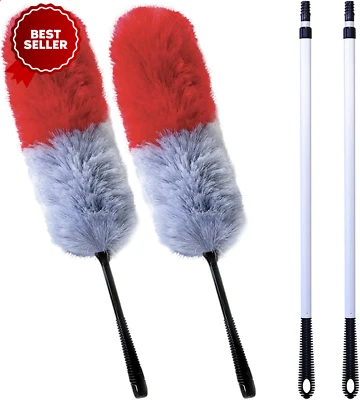 Kleva Miracle Magnetic Duster with Long Extension Pole for Easy Cleaning