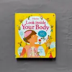 現貨🍀USBORNE英文自然科普知識繪本LOOK INSIDE YOUR BODY人體立體書🍀硬頁書帶翻翻頁🍀缺書店