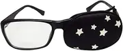 Adult Silk Glasses Eye Cover Amblyopia Strabismus Lazy Eye Patches (Black Star)