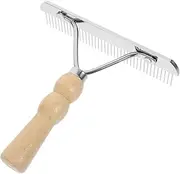 Ergonomic Horse Grooming Tool Pet Hair Brush Non-Slip Grip for Undercoat Rake