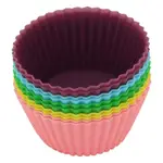 10PCS MICROWAVE SILICONE EGG TART CUPCAKE CAKE COOKIE MOLD