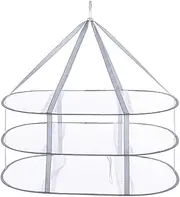 CRILSTYLEO Flat Lay Drying Rack Windproof Sweater Hanger 3-Layer Clothes Airer Home Drying Stand