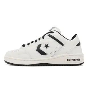 【CONVERSE】休閒鞋 Weapon OX Vintage 男鞋 女鞋 復古米白色 黑 皮革 CX 緩衝 情侶鞋(A07239C)