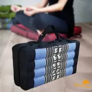MANGO TREES 2-Fold Foldable Zabuton Meditation Cushion Blue BlueEle