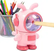 Colored Pencil Sharpener - Pencil Sharpener - Crank Pencil Sharpener Automatic Advance and Retreat, Anti-Slip Stripe, Three-Speed Adjustable Nib for Student's Pochy