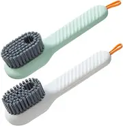 DINHEAROM 2Pcs Automatic Soap Dispenser Shoe Cleaning Brush Long Handle Scrubbing Brush for Effortless Shoe Cleaning Convenient Storage Design