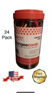 24 Piece Bungee Cords Assorted Sizes From 8" To 34" All-purpose Bungee Bands...
