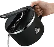 Ramen Noodle Microwave Bowl Set with Chopsticks Spoon Fork 32 oz Portable Ramen Cooker Ideal for Dorm Home Office Black