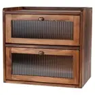 Double Layer Bread Box for Kitchen Countertop Bread Holder for Pantry Bakery