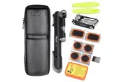 Bike Repair Kit Portable Bicycle Repairing Tools Kit Box Tire Fixing Kit Bag with Tire Pump Multifunctional Tools Tire Tube Patches (Big Box Tool Set , Set 2)