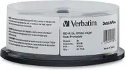 25 Verbatim Blu-ray BD-R 6x 50GB inkjet printable - High Capacity Blu ray Disc