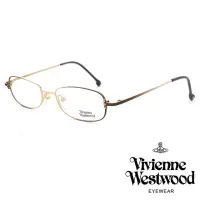 在飛比找momo購物網優惠-【Vivienne Westwood】時髦金屬橢圓光學鏡框(