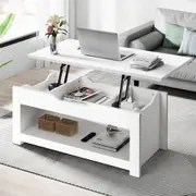 2-in-1 ALFORDSON Coffee Table Lift Up Top White