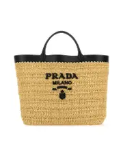 Prada Raffia Shopping Bag