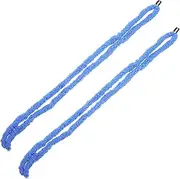 LALADEFIEE 2pcs Hair Band Wool Roving Hair Toppers Hippie Hair Braids Hippie Dreadlock Extensions Crochet Locs for Women Hair Braiding Accessories Color Hair Extensions Hair Rope Yarn Blue