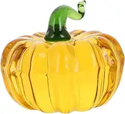Crystal Glass Paperweight Mini Pumpkins Fall Ornaments Crystal Fruits for Decoration Mini Pumpkin Figurines Thanksgiving Fall Pumpkin Figurines Figurine Decorative Ornaments Yellow
