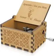 Remember i love you mom Music Box You are my sunshine tune hand crank tiny